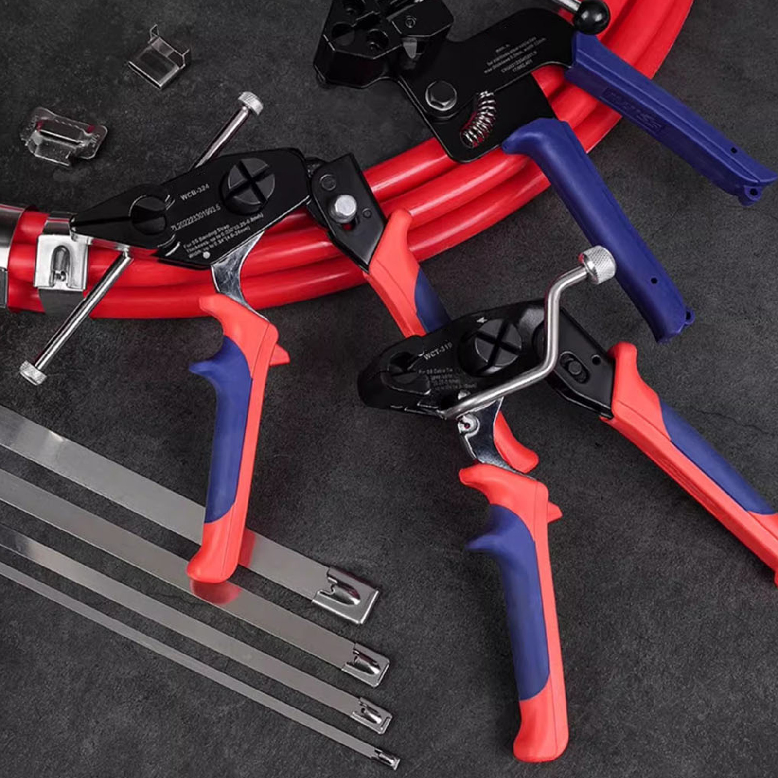 Effective Steel Cable Tie Guns Metal Zips Tie Tightener Steel Tie Tool Special Tool for Fastening & Cutting Tool