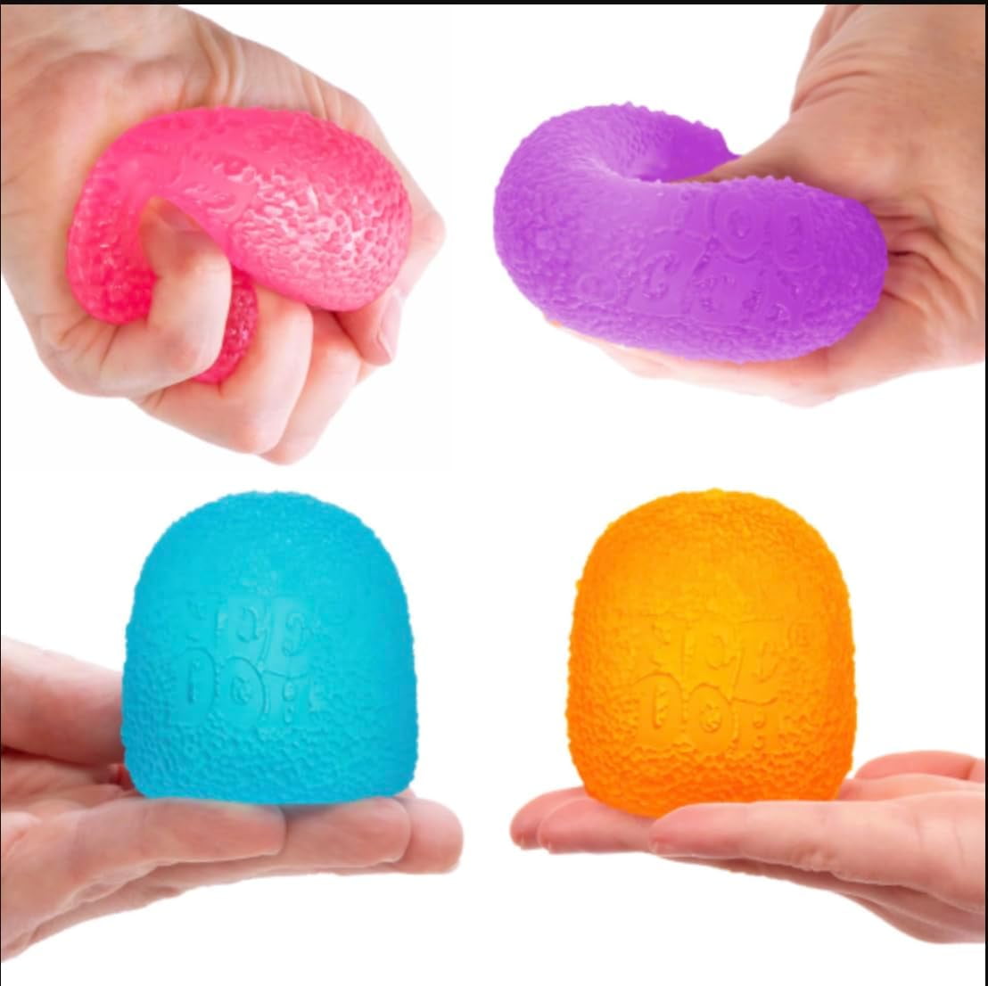 needoh gumdrop ピンク NeeDoh Gumdrop Pink Squishy Stress Ball, Firm Doh-Filled