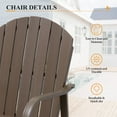 thumbnail image 6 of Pellebant Set of 2 Patio Wood Bar Stools Counter Height Chairs Aluminum Brown, 6 of 9