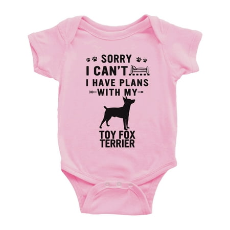 

Sorry I Can t I Have Plans With My Toy Fox Terrier Love Pet Dog Cute Baby Jumpsuits (Pink 3-6 Months)