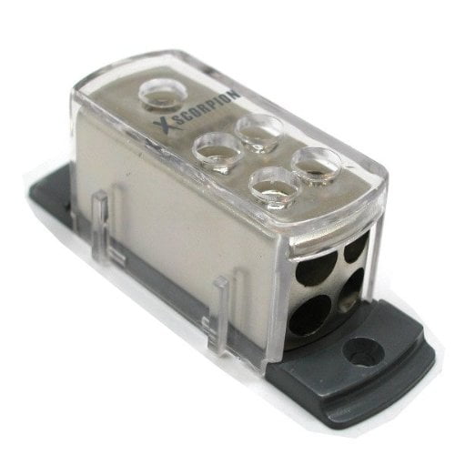 4 8 Gauge Power Platinum Distribution Block Car Audio Wiring 1 to 4 Amp