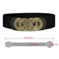thumbnail image 3 of Cinturón de cincha elástica uxcell con hebilla de metal tono negro-dorado, 3 of 4
