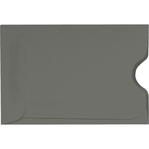 LUXPaper Credit Card & Gift Cards Sleeves, 80 lb, Smoke Gray, 250 Pack, Size 2 3/8 x 3 1/2