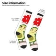 thumbnail image 2 of Rateoe Avocado Lovers Wearing Umbrella Pattern Women’s Knee High Crew Socks,Trouser Socks Comfortable, Breathable, Moisture-Wicking and Soft, 2 of 6