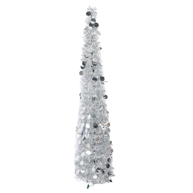 Árbol de NaviDad Emergente, Árbol de Lápiz Artificial Plegable de Pet De 4.9 Pies, Árbol de NaviDad Plegable, Decoración de Fiesta Navideña Para El Hogar, Oficina al Aire