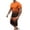 Orange, variant on fartey Mens Plus Size Sets 2 Piece Outfits Clearance, Short Sleeve Tops & Shorts Sets Lounge Solid Color Summer Outfits Athletic Sportswear Workout Set, M-6XL