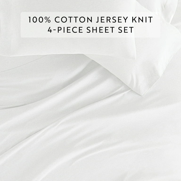 Noble Linens 100% Cotton Jersey Twin XL 4-Piece Sheet Set photo 6