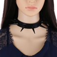 thumbnail image 3 of Collar punk Collar Decoración gótica Joyería Accesorios góticos personalidad salvaje súper largo súper puntiagudo clavo negro Collar de cuero de PU estilo punk Harajuku collar de cuello de remache hec Namotu ZSQ071, 3 of 7
