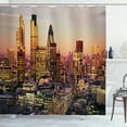 thumbnail image 1 of Ambesonne New York Shower Curtain, Global City Sunset, 69"Wx70"L, Multicolor, 1 of 3