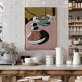thumbnail image 2 of Croissant et caf&eacute; au lait Framed Art Modern Wall Decor, 2 of 15