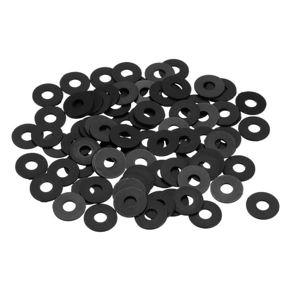 85Pcs M12 Nylon Flat Washers Plastic Washer 12mm ID 20mm OD 1mm Thick, Black