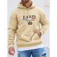 thumbnail image 2 of Suéter de manga larga con capucha PARIS para hombre para otoño e invierno, 2 of 5