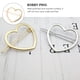 thumbnail image 5 of 4pcs Cabello Cabello Clips Hollow Heart Bobby Pon Bobby Amor en forma de horquilla de cabello, 5 of 6