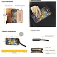 thumbnail image 2 of ZUXONGSY Stained Glass Bee Daisy Flower Print Tote Bag with Purse Lightweight Leather Handbag and Wallet Set for Women Waterproof Totes Top Handle Handbag with Matching Clutch Purse, 2 of 4