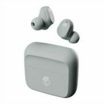 Skullcandy Mod Bluetooth Earbuds with Microphone, True Wireless with Charging Case (Light Gray/Blue), S2FYW-P751