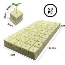 50 Pcs Rockwool Cubes, MODANU 1.37" Stonewool Starter Grow Cubes for Cuttings, Plant Propagation, Seed Starting, Hydroponic Grow Media for Vigorous Plant Growth