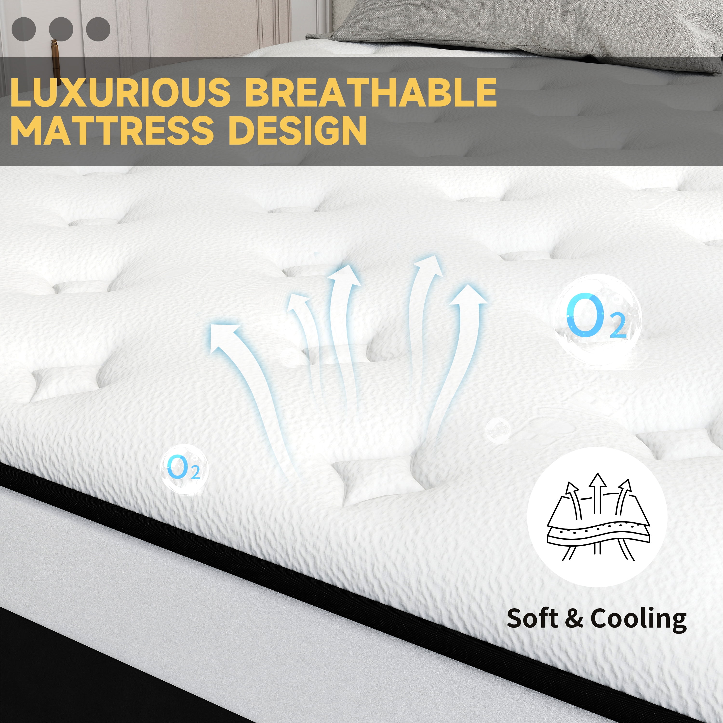 10" Twin Hybrid Mattress CertiPUR-US Certified Memory Foam Pocket Spring Mattress Medium Firm in a Box
