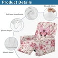 thumbnail image 5 of Kuiaobaty Butterfly Rose Print Recliner Chair Cover for Large Recliner Breathable Reclining Sofa Slipcover Durable Reclining Slipcover with Elastic Bottom for Pets Kids, 5 of 8