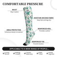 thumbnail image 3 of Lsque Hello Summer Pattern Sport Compression Socks for Men & Women 15-20 mmHg Knee High Nurse Pregnant Running Medical and Travel Athletic, 3 of 6