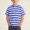 Blue, variant on Boys Striped T Shirts Kids Fashion Crewneck Short Sleeve Loose Summer Tees Tops Classic Casual Cotton Tshirts 1-14 Years