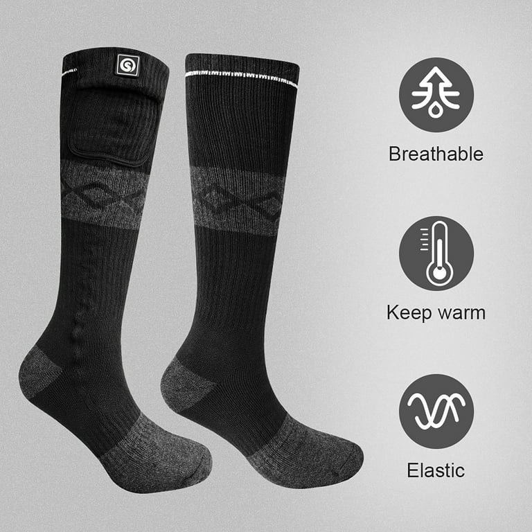 Savior 7.4V Gray Battery Operated Foot Warmer Heated Socks