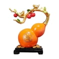 thumbnail image 1 of Estatua de calabaza china, centro de mesa, decoración de mesa, escultura de calabaza de resina decorativa, figura de Feng Shui para repisa de estudio Naranja, 1 of 8