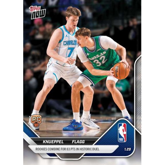 NBA 2025-26 NOW Basketball  Cooper Flagg & Kon Knueppel #152 [Rookies, Combine For 83 Points in Historic Duel]