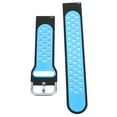 thumbnail image 4 of Correa de reloj de silicona suave de 20 mm, repuesto de pulsera con orificios de aireación para Amazfit GTS 3, negro y azul, 4 of 5