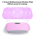 thumbnail image 3 of Viswild Full Body Vibration Platform Crazy Fitness Massage Shaking Machine, 10-Speed Fat Burner, Bluetooth, LED Display, Silent Motor,Pink, 3 of 8