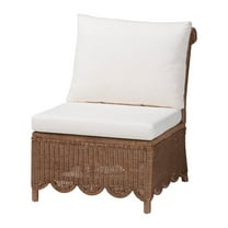 bali & pari Natural Rattan Accent Chair - Handwoven Wicker Lounge Chair
