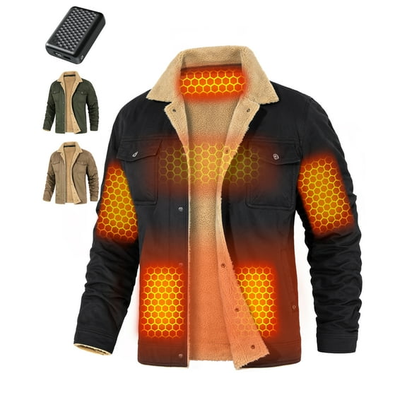 Forievic Graphene Heated Jacket for Men Heat Up to 20HRS 2V Fast Charge 18400mAh Large Capacity Winter Outdoor Lightweight Heating Jackets