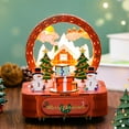 thumbnail image 2 of Wooden Music Box Puzzle For Adults Rotating Music Box Kit 3D Musical Building Desk Dec Model Puzzle Kits Crafts, 2 of 8