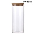 thumbnail image 2 of AMERTEER Transparent Clear High Cylinder Glass Sealed Kitchen Storage Bottle Jar with Lid Organization Container, 2 of 5