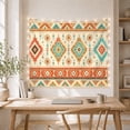 thumbnail image 5 of Symmetrical Tribal Diamond Motifs on Cream Background, Peaceful Boho for Bohemian Decor Enthusiasts, Tribal Pattern Wall Art, Housewarming Gift Tapestry Wall Hanging for Bedroom and Living Room, 5 of 7