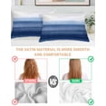 thumbnail image 3 of Navy Blue Ombre Pillow Cases Standard Size Set of 2, Smooth Satin Pillowcase for Hair and Skin, Farmhouse Modern Gradient Decorative Cooling Bed Pillow Covers with Zipper, 20x26 Inches, 3 of 5
