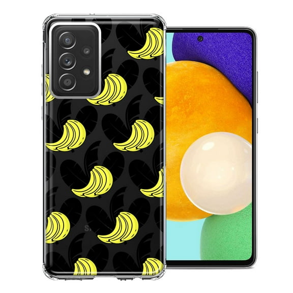 MUNDAZE For Samsung Galaxy A72 Tropical Bananas Design Double Layer Phone Case Cover