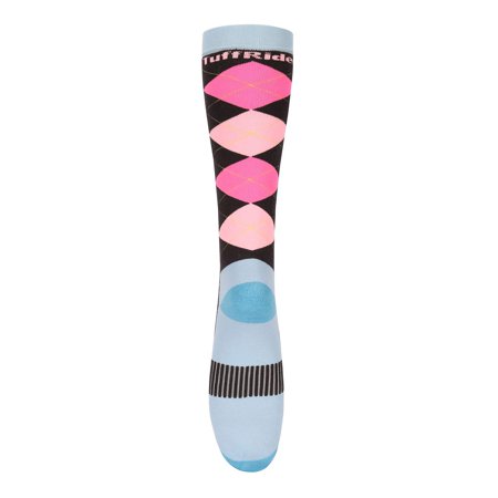 TuffRider Neon Winter Argyle Socks