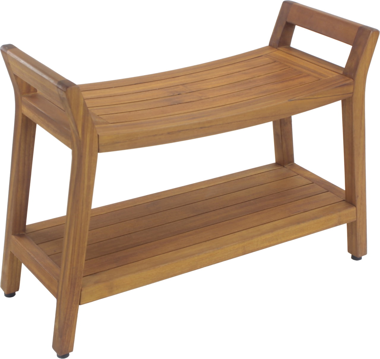 Asia® Ascend Estate Teak Shower Bench with Shelf