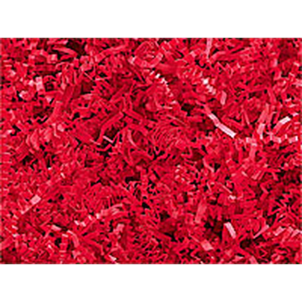 Red Cut / Shredded Paper Gift Box & Basket Crinkle Paper