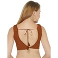 thumbnail image 3 of eloria Women's Blouse Tie Up And Backless Top Color: Brown | Size: 32, 3 of 6