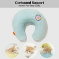 thumbnail image 3 of MEWOOFUN Pet Pillows for Indoor Cats & Puppy, Fluffy Cute U-Shaped Pillow for Pets Joint Relief Sleeping Improve (Blue), 10.6"x9.8", 3 of 6