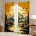 thumbnail image 2 of Homewish Natural Landscape Blackout Curtains Set of 2 (52x84 Each),Mountain Pine Scenery Window Curtains,Beige Brown Curtains and Drapes For Girls Boys,Breathable Home Decor, 2 of 6