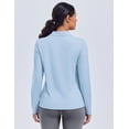 thumbnail image 3 of Pinspark Women's UPF 50+ Sun Shirts Long Sleeve Workout Tops Lightweight V Neck Hiking Running Fishing Golf Shirt for Summer, 3 of 6