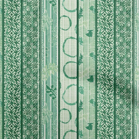 oneOone Polyester Spandex Green Fabric Aaian Batik Fabric For Sewing Printed Craft Fabric By The Yard 56 Inch Wide