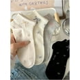 thumbnail image 4 of Women's 5 Pair Bowknot Graphic Cute Crew Socks Ribbed Y2K Kawaii Everyday Ankle Socks, 4 of 6