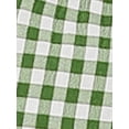 thumbnail image 5 of INSPIRE CHIC Women's Top Summer Square Neck Gingham Cap Sleeve Blouses XL Green White, 5 of 6
