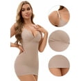 thumbnail image 3 of Unique Bargains Women's Deep V Neck Full Slips Tummy Control Under Dress S Beige, 3 of 6