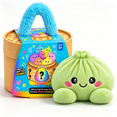 thumbnail image 2 of Mystery Dumpling Plush Blind Box, Surprise Stuffed Dumpling, Novelty Collectible Stuffed Animal Squeezable Stress Relief Plushie for Birthday Holiday Party Favors - Green, 2 of 10