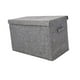 thumbnail image 5 of Caja de almacenamiento de juguetes para niños, organizador de armario con tapa abatible, contenedor plegable versátil para guardar juguetes de bebé y Gris, 5 of 8