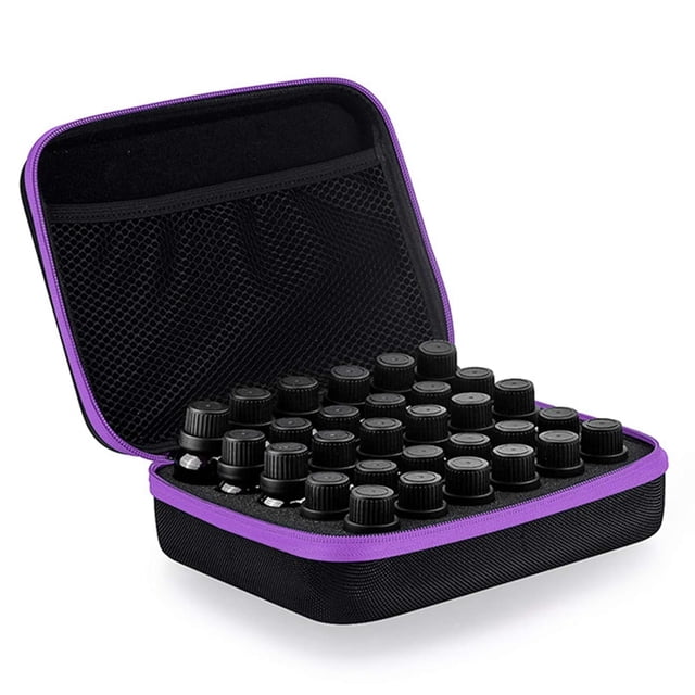 Estuche rígido para organizar aceites esenciales, espuma EVA y tela Oxford para una protección duradera, absorción de impactos, resistencia al agua y a los arañazos, diseño portátil para viajar